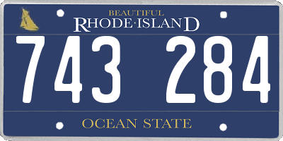 RI license plate 743284
