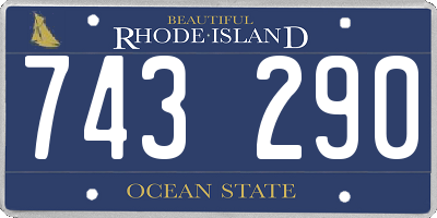 RI license plate 743290
