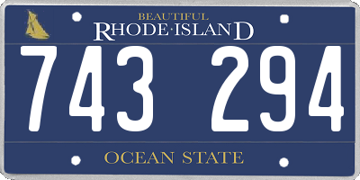 RI license plate 743294