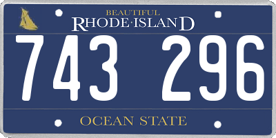 RI license plate 743296