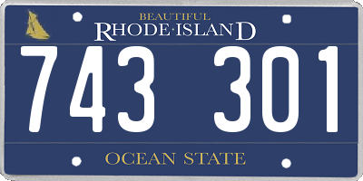 RI license plate 743301