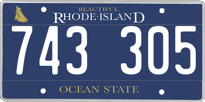 RI license plate 743305