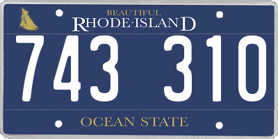 RI license plate 743310