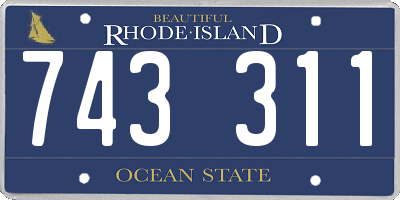 RI license plate 743311