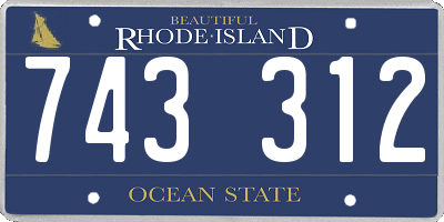 RI license plate 743312