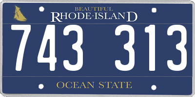 RI license plate 743313