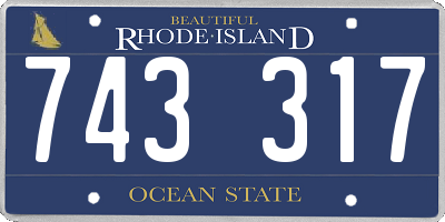 RI license plate 743317