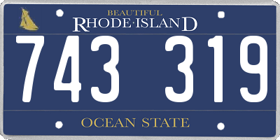 RI license plate 743319