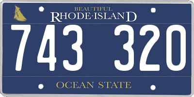 RI license plate 743320