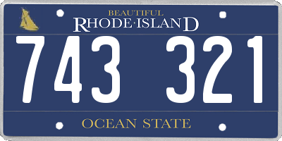 RI license plate 743321