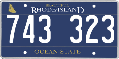 RI license plate 743323