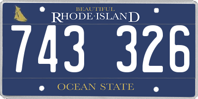 RI license plate 743326