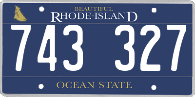 RI license plate 743327