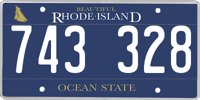 RI license plate 743328