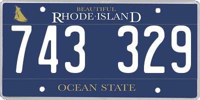 RI license plate 743329