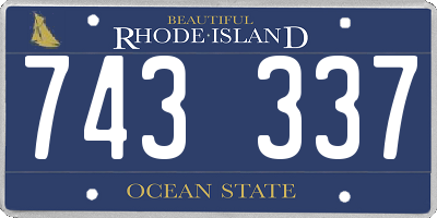 RI license plate 743337