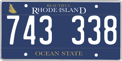 RI license plate 743338