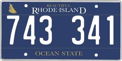 RI license plate 743341