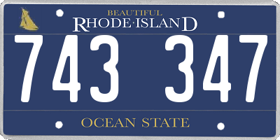 RI license plate 743347