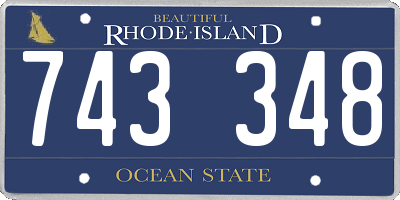 RI license plate 743348