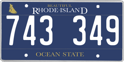 RI license plate 743349