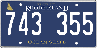 RI license plate 743355