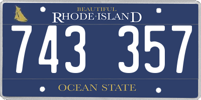 RI license plate 743357