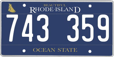 RI license plate 743359