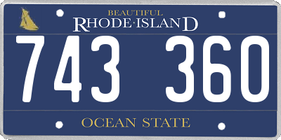 RI license plate 743360