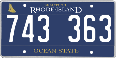 RI license plate 743363