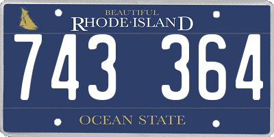 RI license plate 743364
