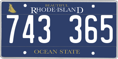 RI license plate 743365