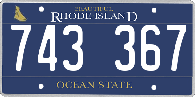 RI license plate 743367