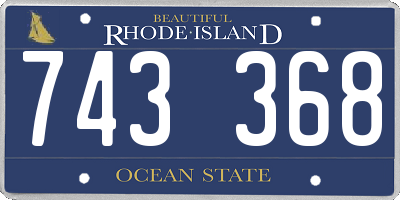 RI license plate 743368