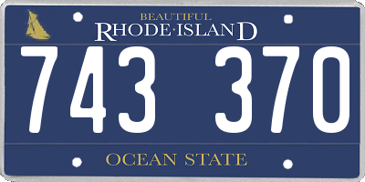 RI license plate 743370