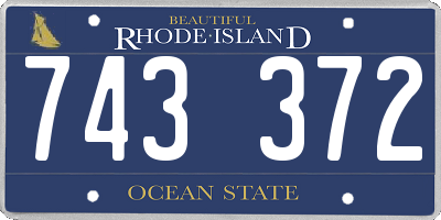 RI license plate 743372
