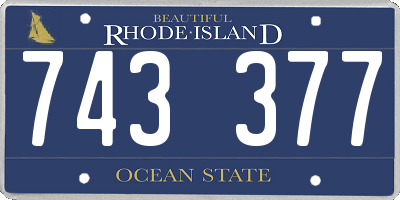 RI license plate 743377