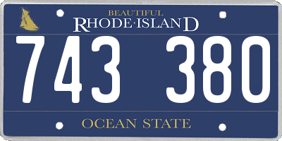 RI license plate 743380