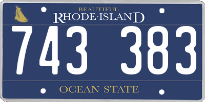RI license plate 743383