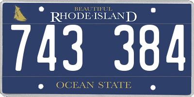 RI license plate 743384