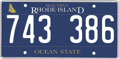 RI license plate 743386