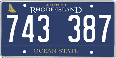 RI license plate 743387