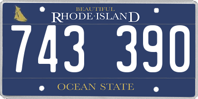 RI license plate 743390