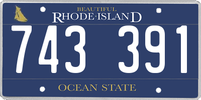 RI license plate 743391