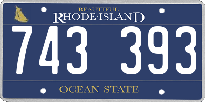RI license plate 743393