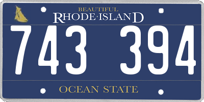 RI license plate 743394