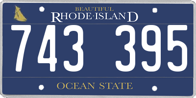 RI license plate 743395
