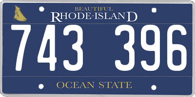 RI license plate 743396