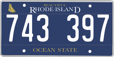 RI license plate 743397