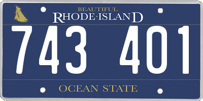 RI license plate 743401